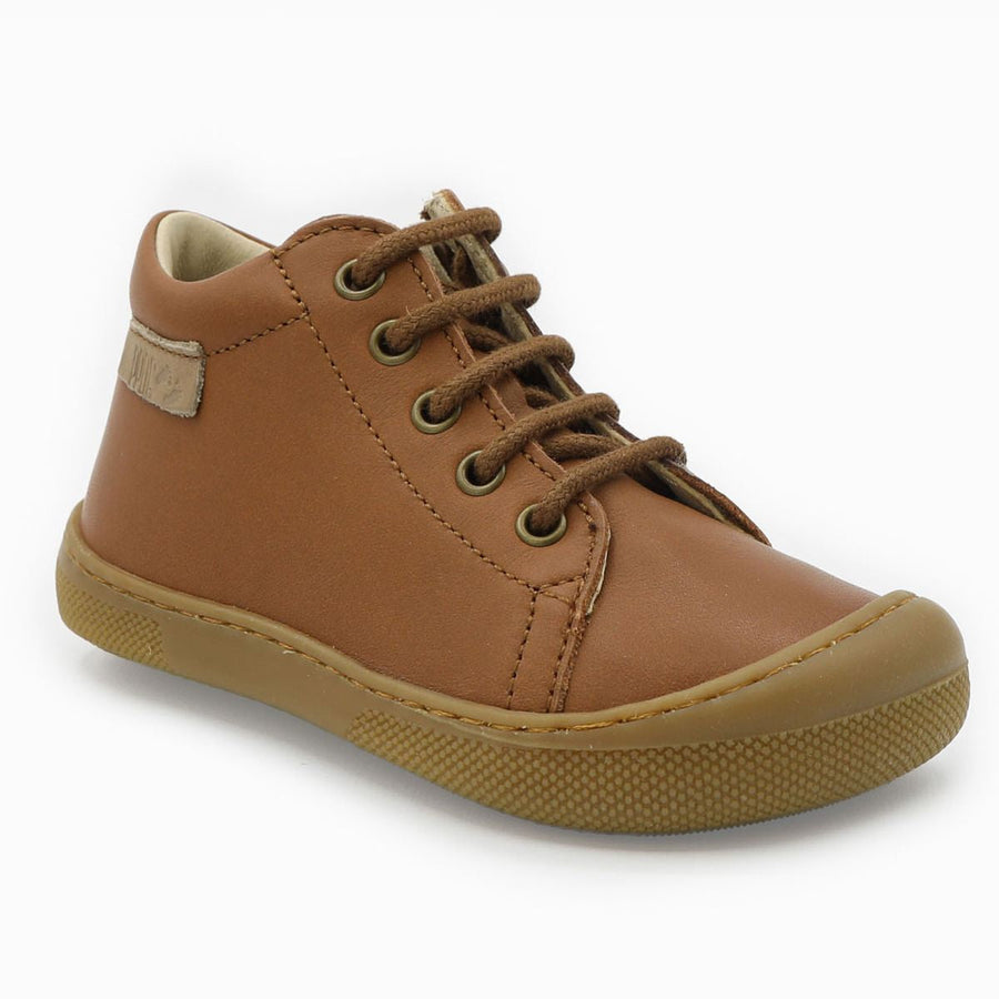 Naturino Barefoot Orec con cremallera, miel y cuero