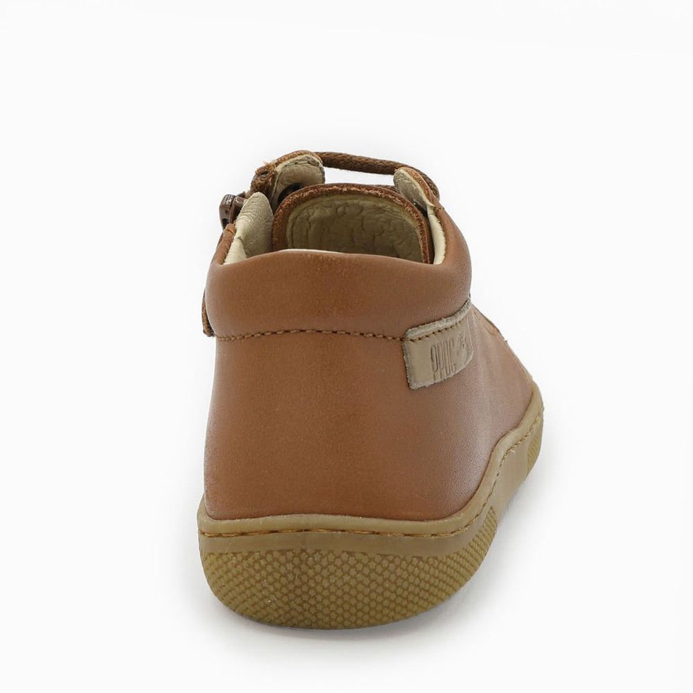 Naturino Barefoot Orec con cremallera, miel y cuero