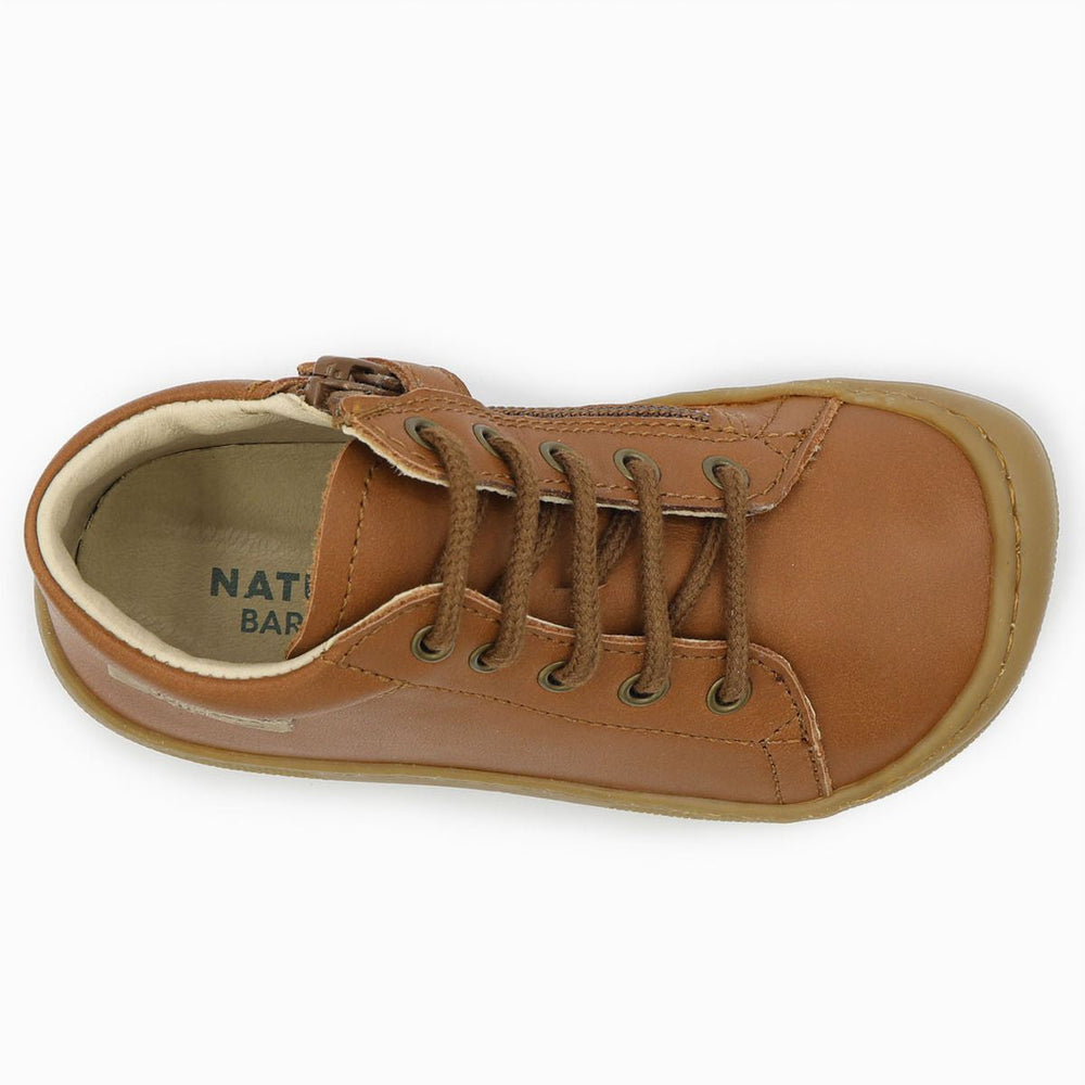 Naturino Barefoot Orec con cremallera, miel y cuero