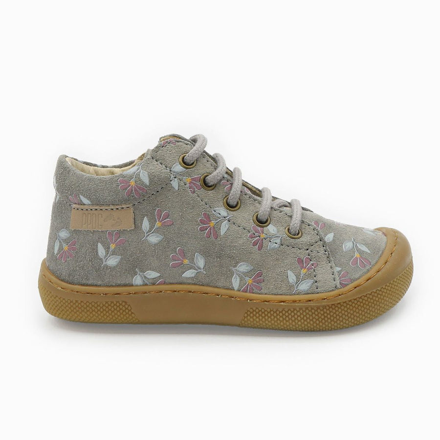 Naturino Barefoot Orec con cremallera, de ante, ciclamen y gris oscuro