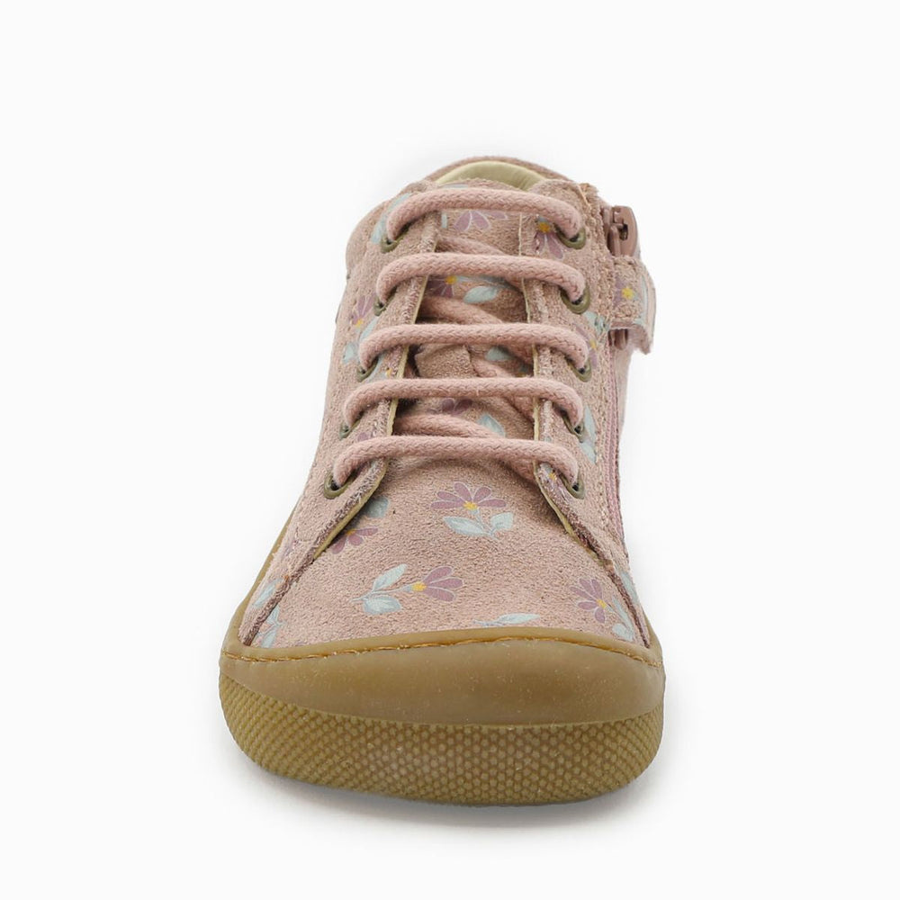 Naturino Barefoot Orec Zip de ante rosa ciclamen