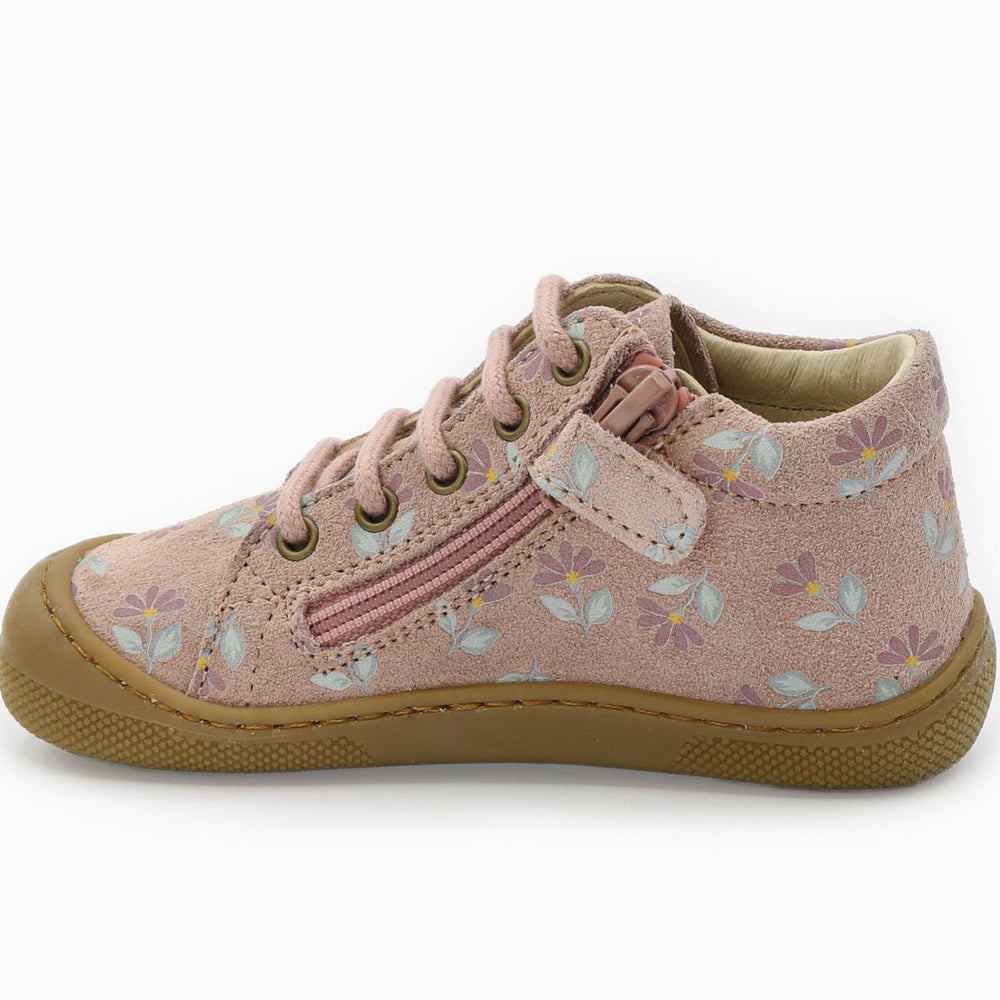 Naturino Barefoot Orec Zip de ante rosa ciclamen