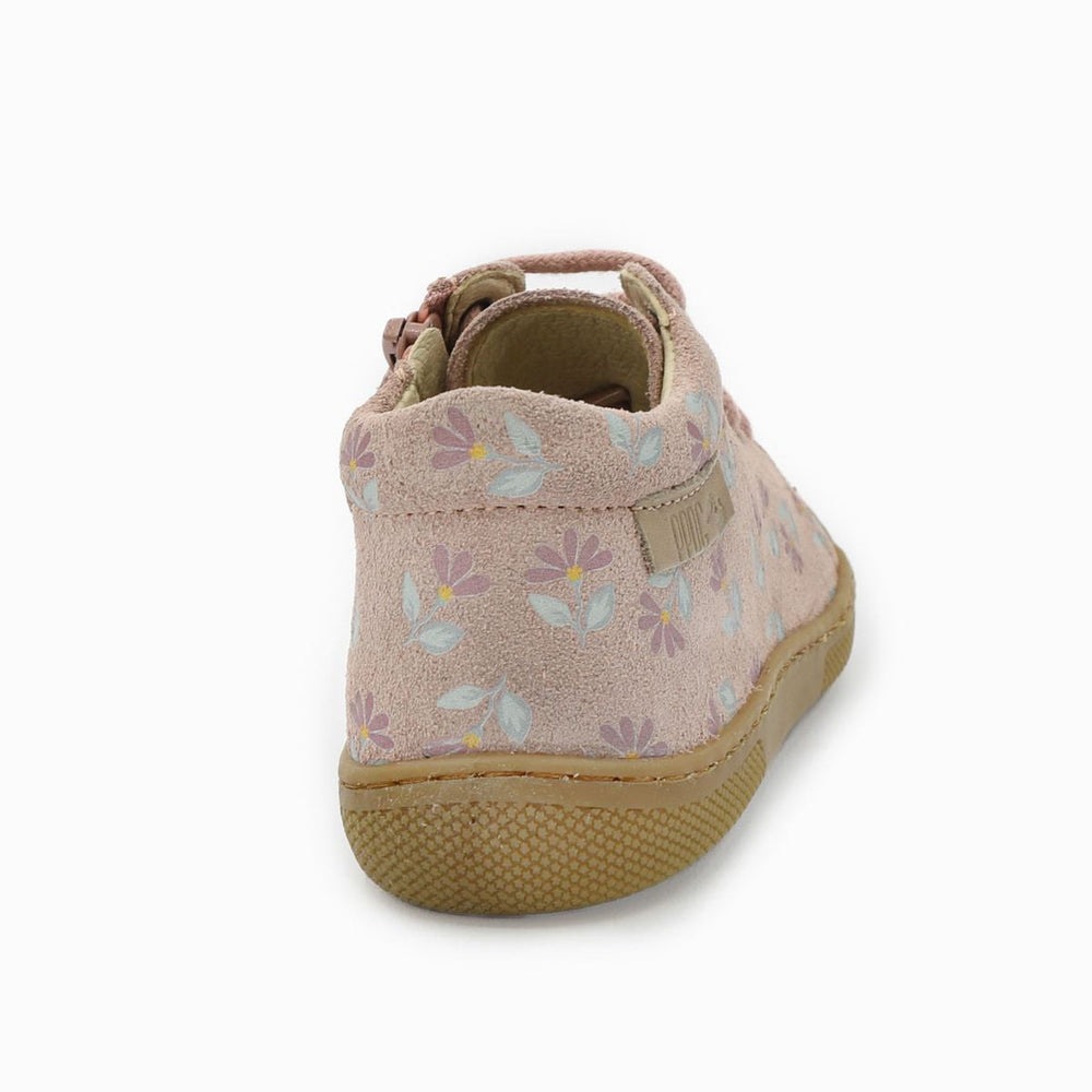 Naturino Barefoot Orec Zip de ante rosa ciclamen