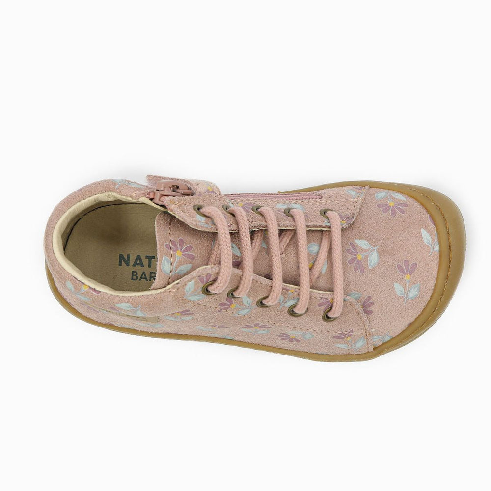 Naturino Barefoot Orec Zip de ante rosa ciclamen