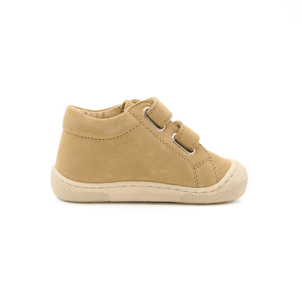 Naturino Barefoot Grimby con velcros, arena y naranja