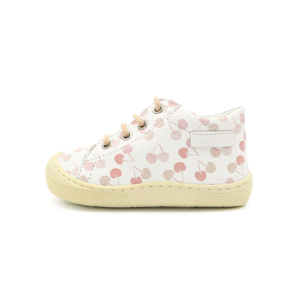 Naturino Barefoot Orec con cordones, cerezas blancas y rosas