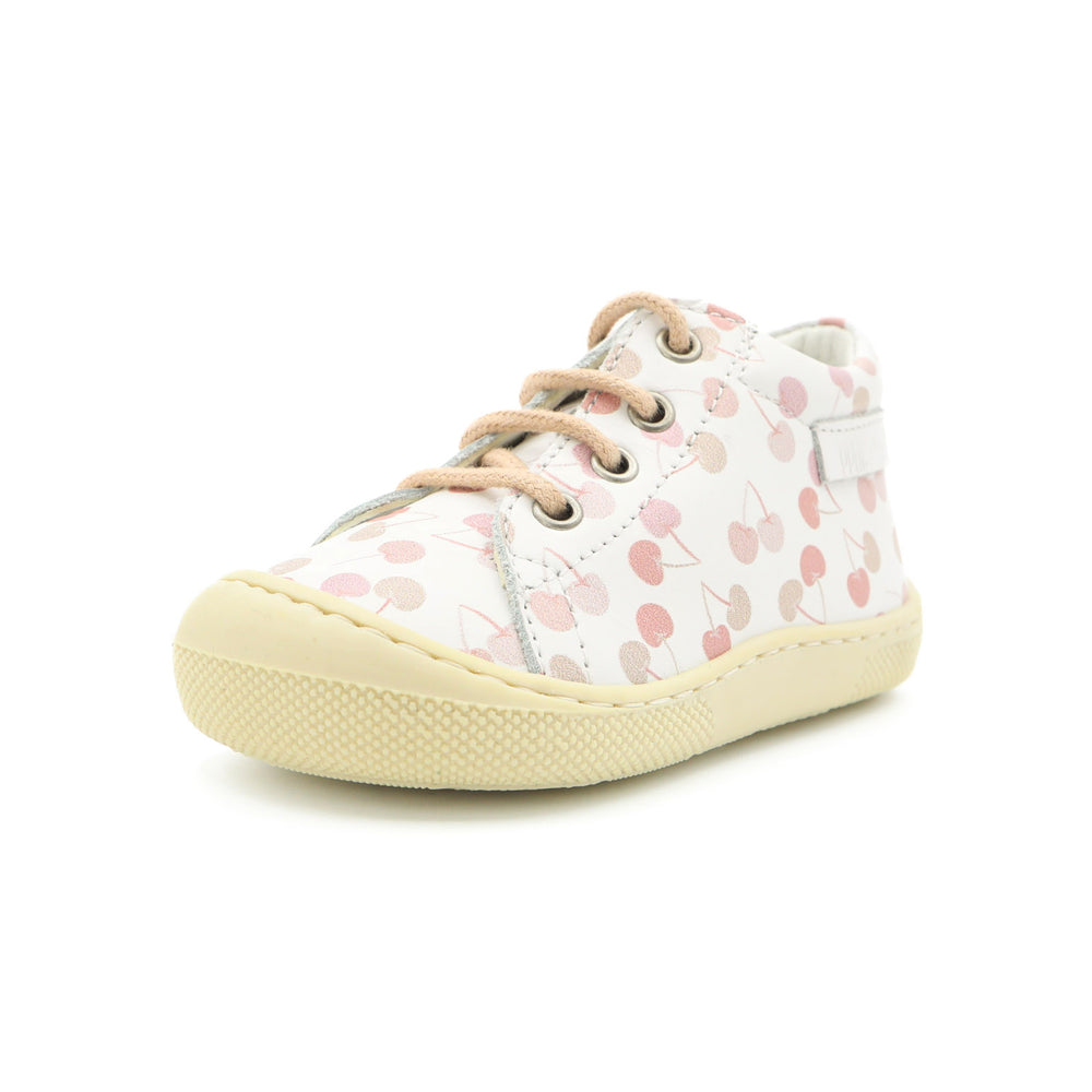 Naturino Barefoot Orec con cordones, cerezas blancas y rosas
