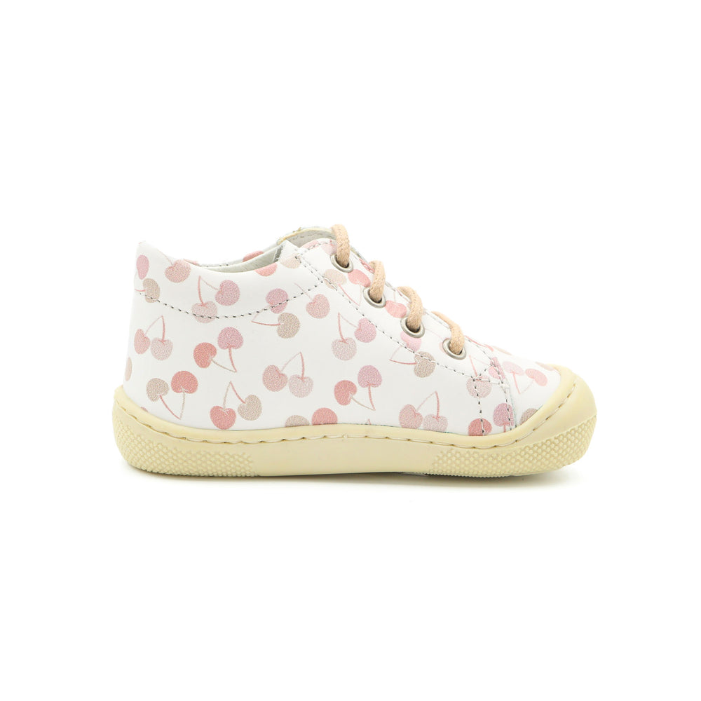 Naturino Barefoot Orec con cordones, cerezas blancas y rosas