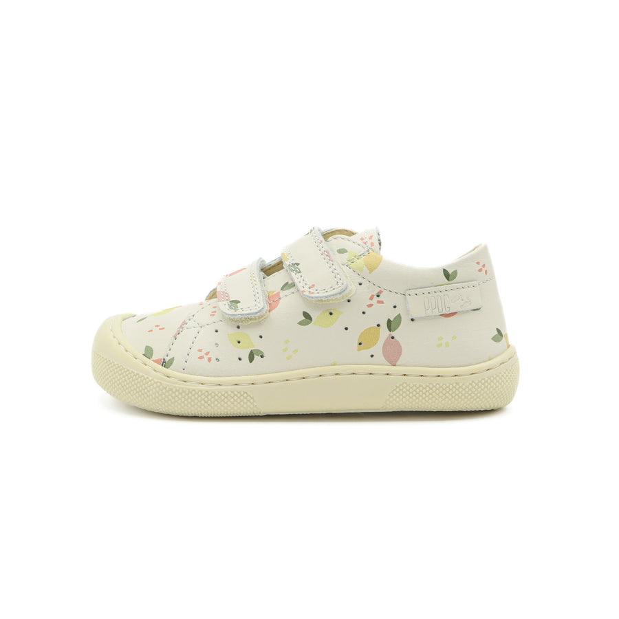 Naturino Barefoot Rabir con velcros color leche cítrica