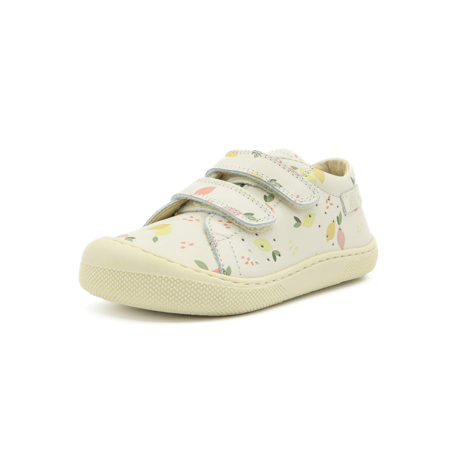 Naturino Barefoot Rabir con velcros color leche cítrica