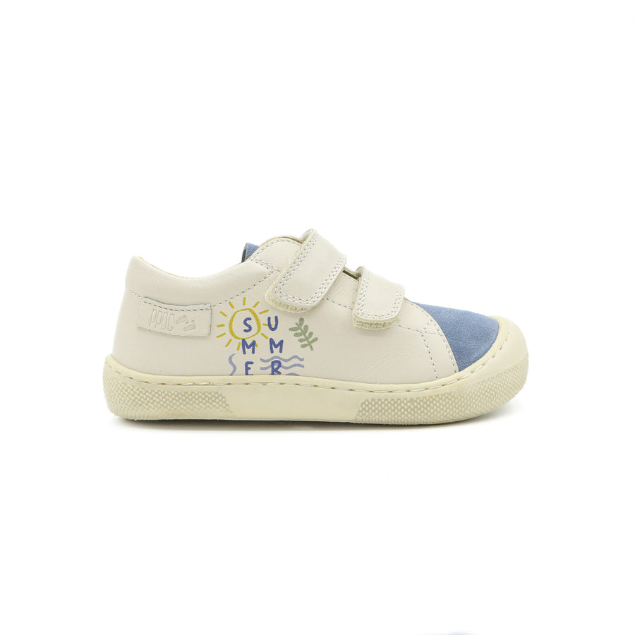 Naturino Barefoot Verano con Velcros Lelory Azul Celeste Leche
