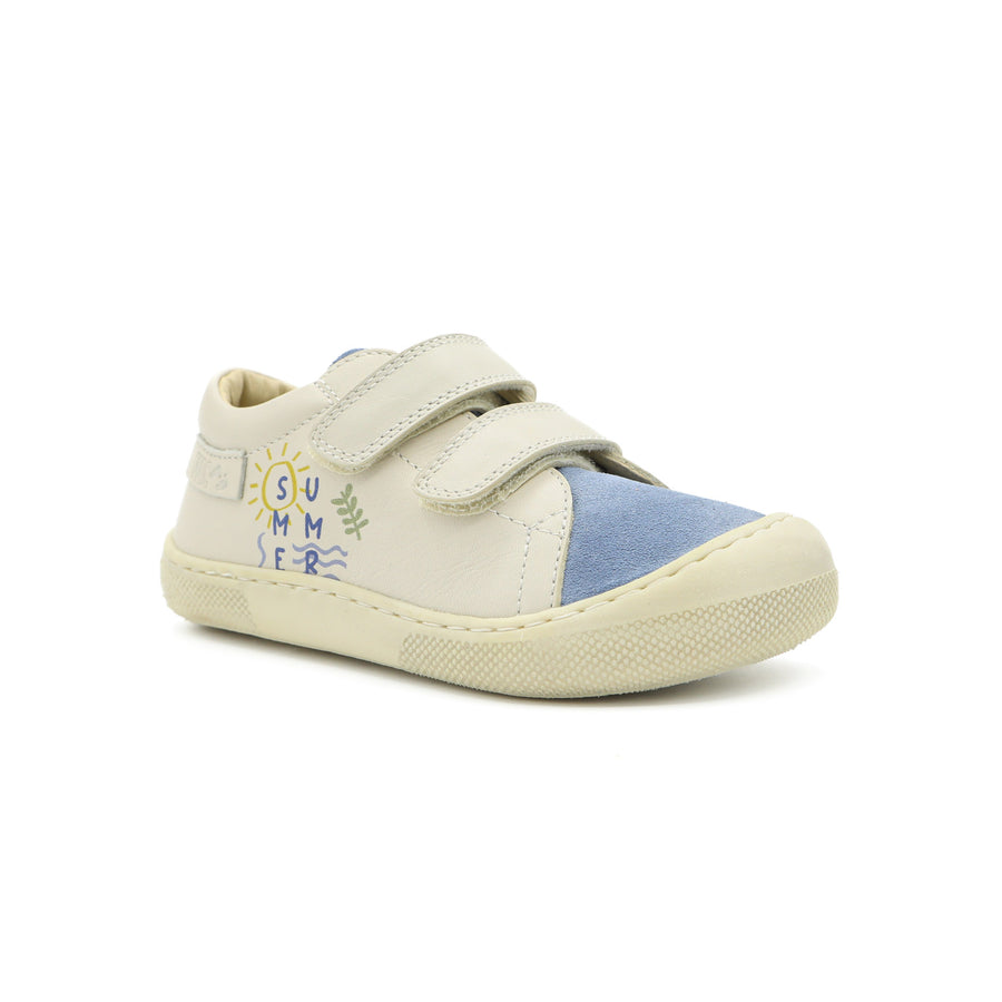 Naturino Barefoot Verano con Velcros Lelory Azul Celeste Leche