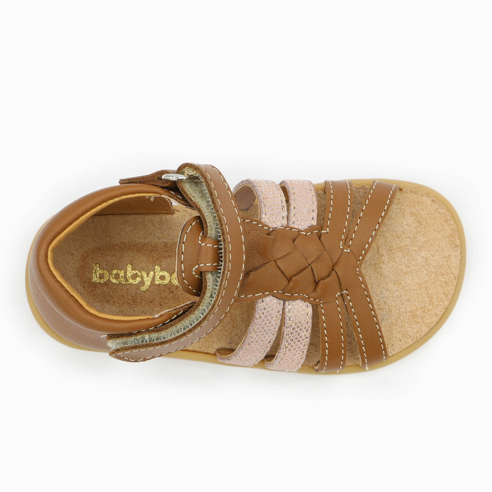 Babybotte Barefoot Tourbillon con velcros coñac