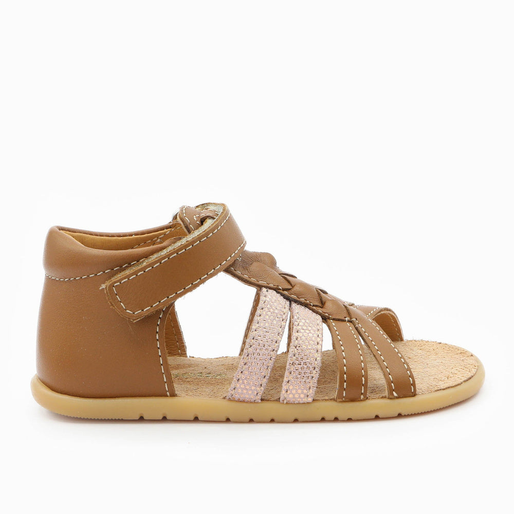Babybotte Barefoot Tourbillon con velcros coñac