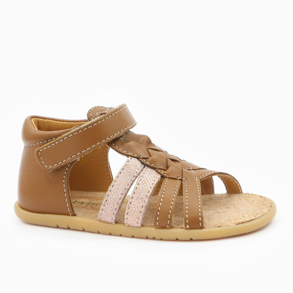 Babybotte Barefoot Tourbillon con velcros coñac