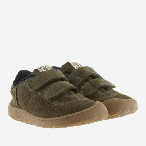 Victoria Barefoot Bosco Velcros Suede Kaki