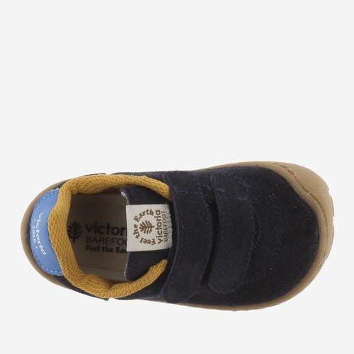 Victoria Barefoot Bosco Velcros Suede Marino